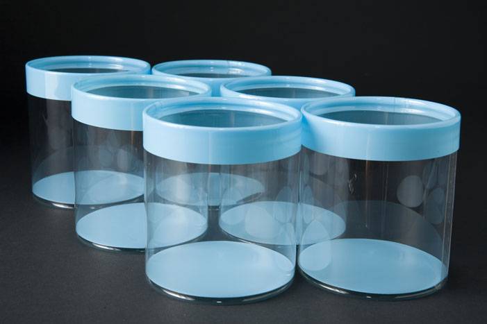 2" X 2" Baby Blue Cylinder Box Pkg/6