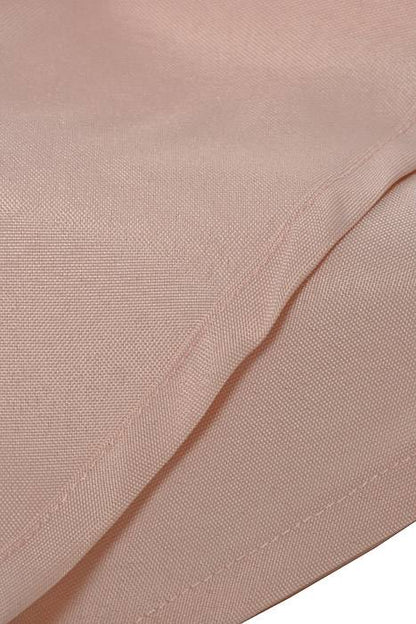 120" Round Polyester Table Cover Blush