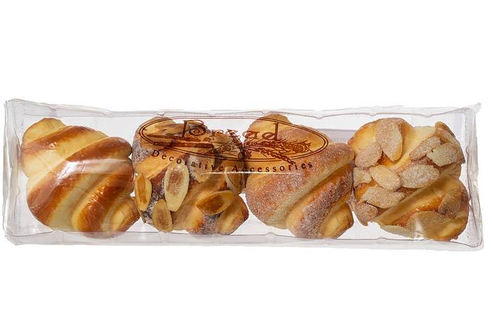 3" Mini Croissant Deco Brown/tt Pkg/4