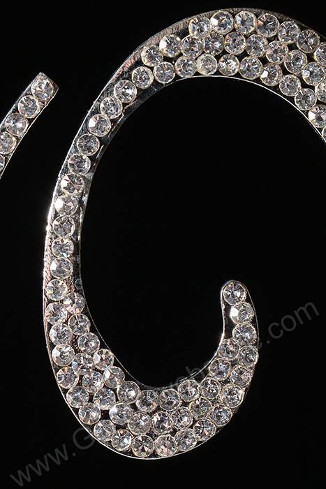 4.5" Rhinestone Letter "q" Cake Topper Silver