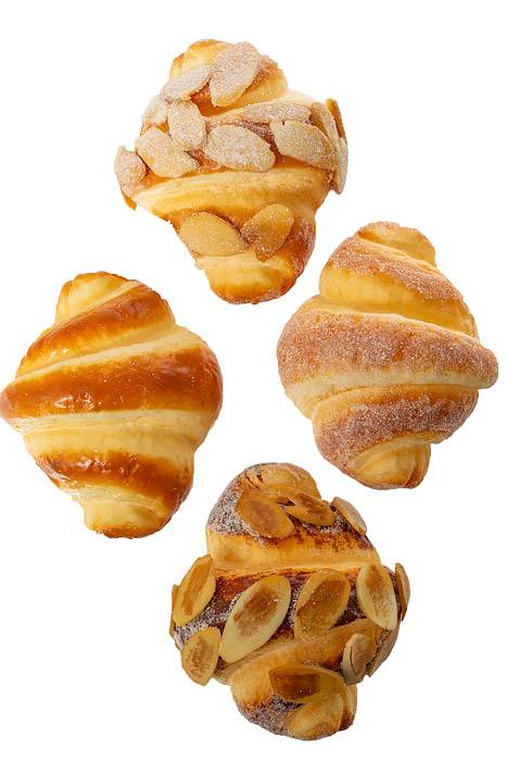 3" Mini Croissant Deco Brown/tt Pkg/4