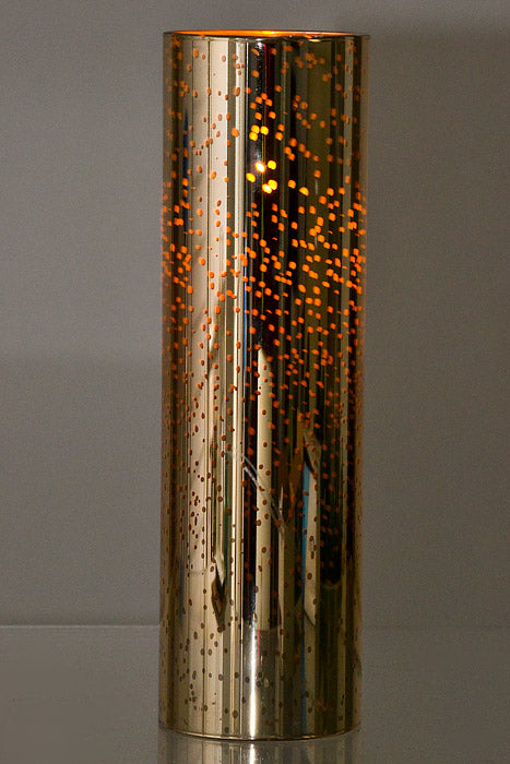 3" X 10" Mercury Glass Candle Mercury Gold