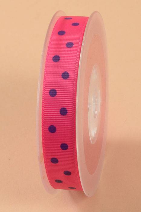 5/8" X 17yds Grosgrain Shocking Pink/royal Blue