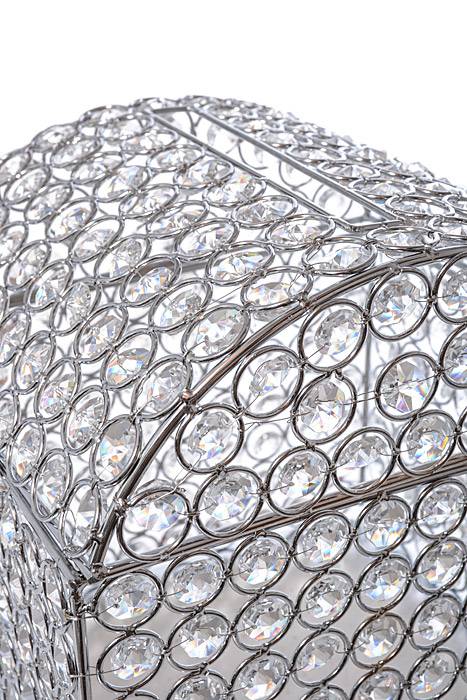 7.75" X 8.5" X 9.25" Crystal Card/money Box Silver