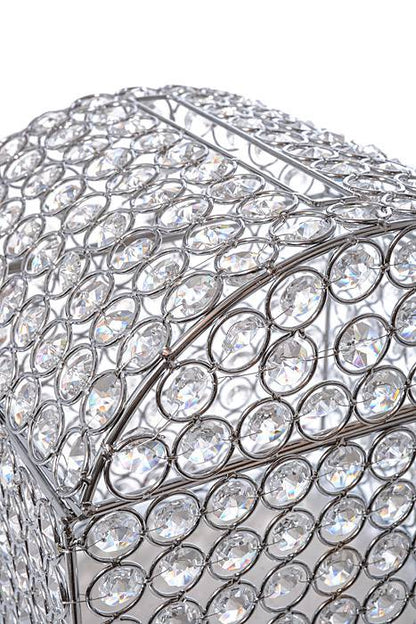 7.75" X 8.5" X 9.25" Crystal Card/money Box Silver