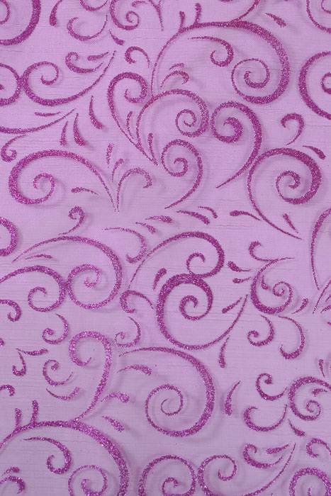 9" X 10ft Sparkle Swirl Organza Fuchsia Pkg/6