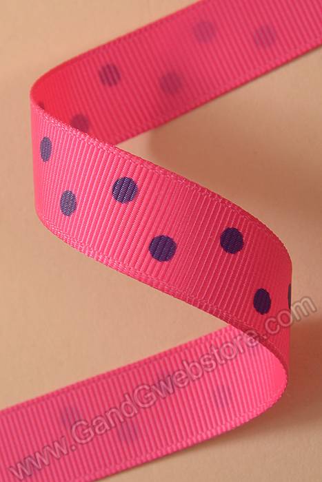 5/8" X 17yds Grosgrain Shocking Pink/royal Blue