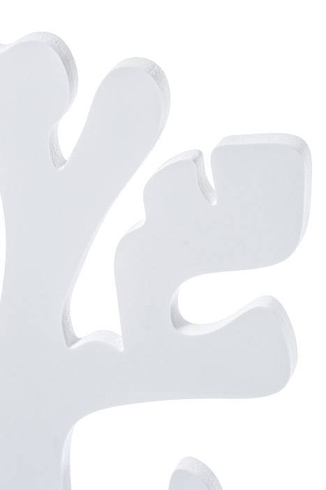 25" Carved Wooden Tree White