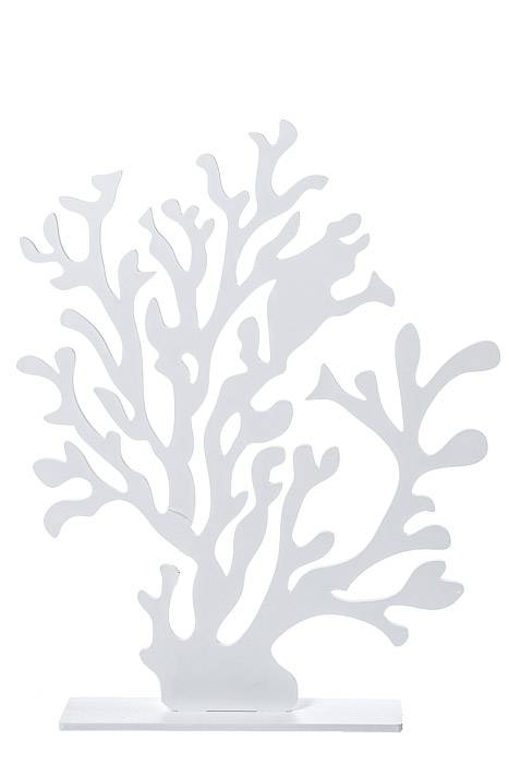 29" Carved Wooden Tree White