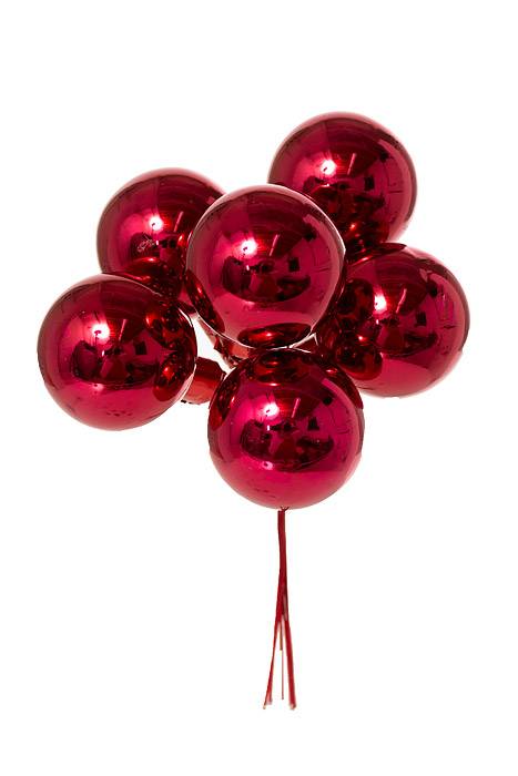 35mm Gloss Glass Ball Ornament Burgundy Pkg/72