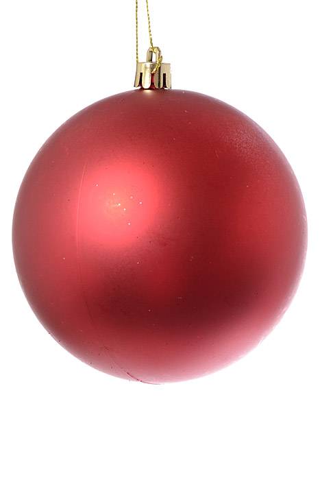 100mm Shiny/matte/glitter Plastic Ball Red Pkg/6
