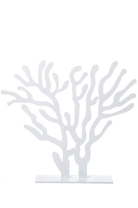 26" Carved Wooden Tree White