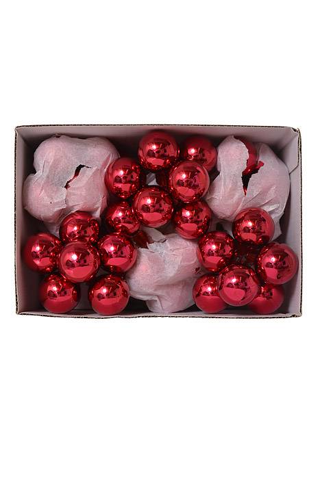 35mm Gloss Glass Ball Ornament Burgundy Pkg/72