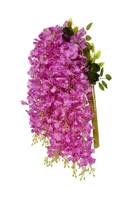 42" Silk Wisteria Hanging Spray Orchid Pkg/12