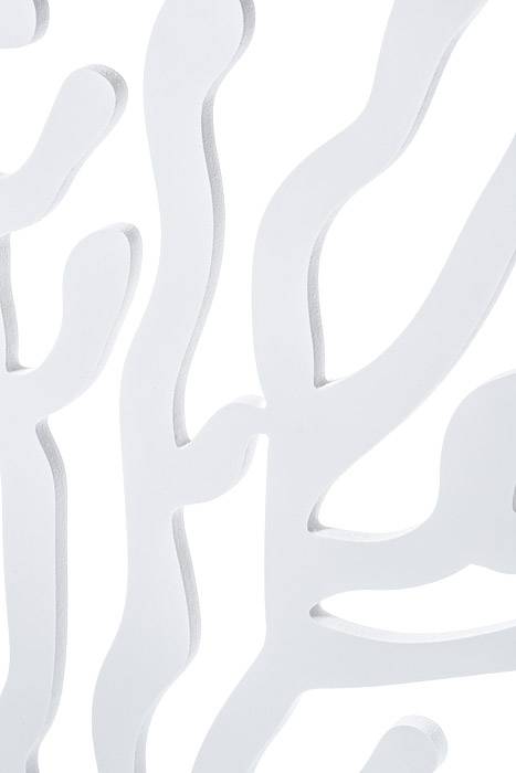 26" Carved Wooden Tree White