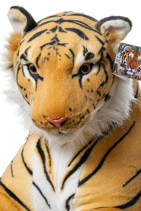 40" X 16" Stuffed Laying Tiger Orange/black