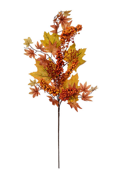 33" Mixed Berry Spray Orange/Yellow/Brown