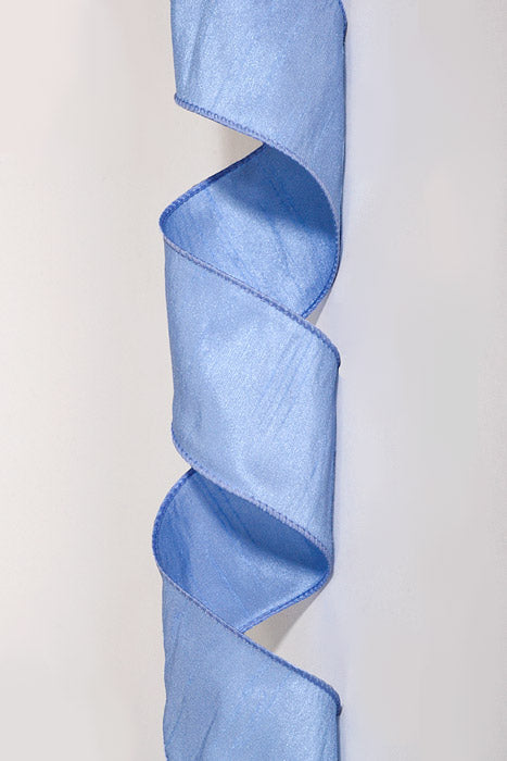 2.5" X 10Yds Wired Faux Dupion Ribbon Iris