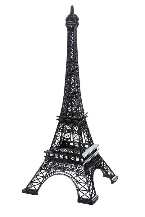 24.5" Metal Eiffel Tower Black