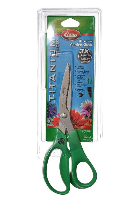 8" Titanium Garden Shear Green