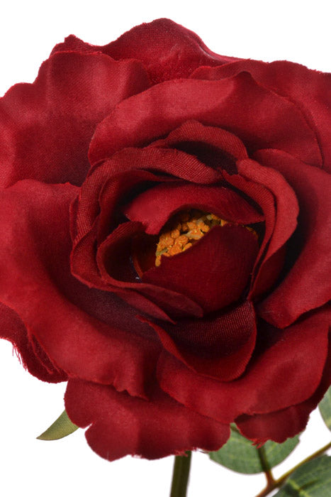 22" Silk Medium Rose Spray Burgundy