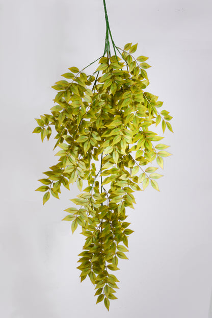 52" Silk Toon Leaf Hanging Spray Green