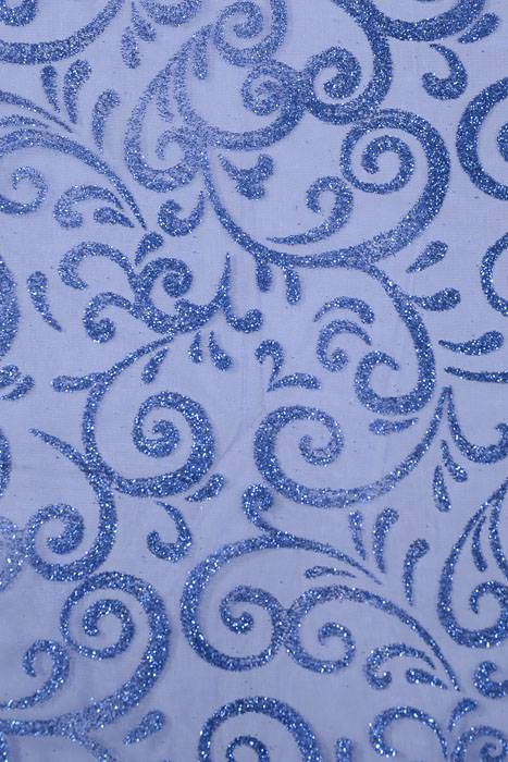 9" X 10ft Sparkle Swirl Organza Royal Pkg/6