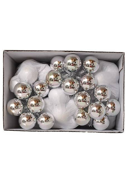 35mm Gloss Glass Ball Ornament Silver Pkg/72