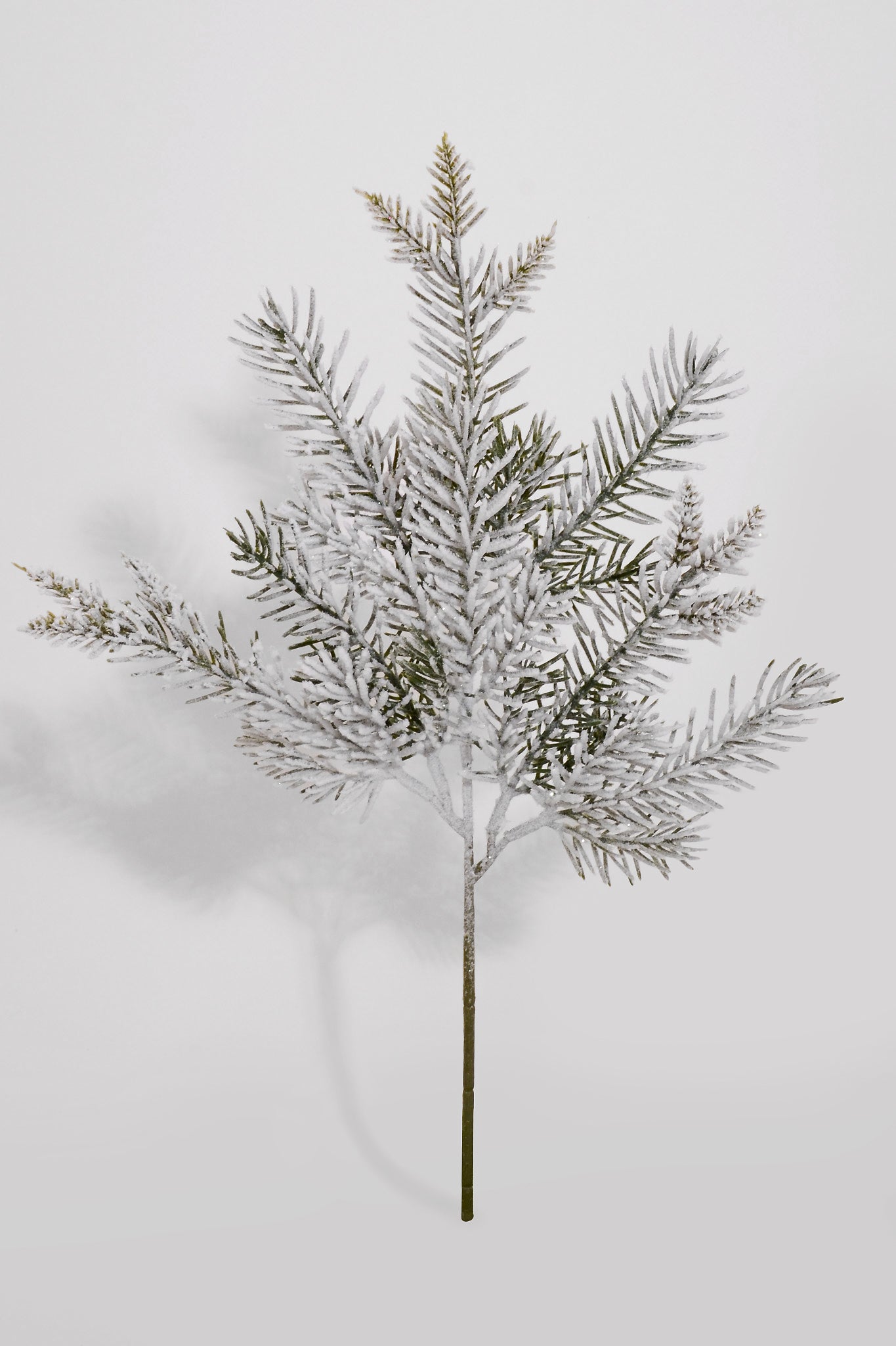 17.5" Snowed Pine Spray White/Green