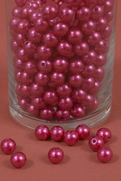 10mm Abs Pearl Beads Raspberry Pkg(500g)