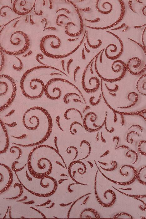 9" X 10ft Sparkle Swirl Organza Red Pkg/6