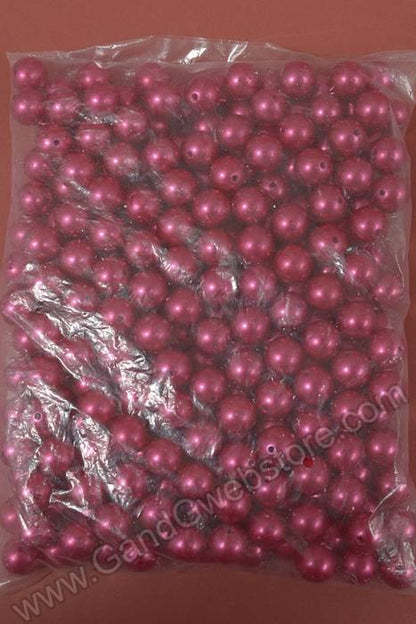 16mm Abs Pearl Beads Raspberry Pkg(500g)