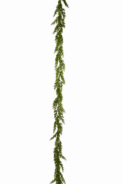 70" UV Cedar Garland Green