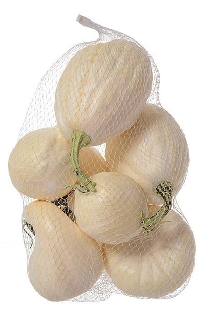 2"-5" Assorted Pumpkin In Bag White Pkg/8