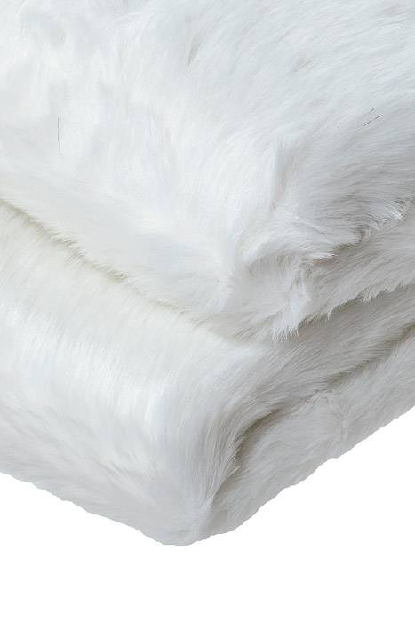 22" X 3yds Artificial Fur White