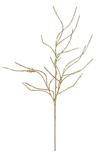 36" Twig Glitter Spray Gold