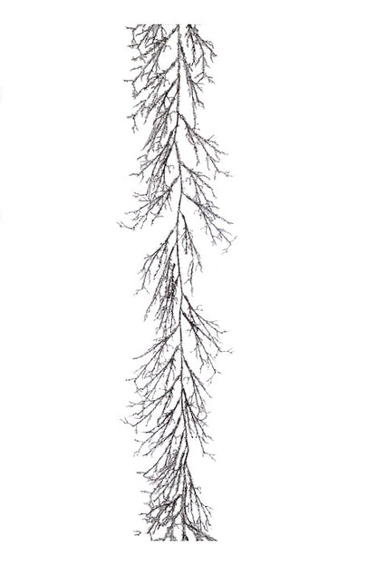6.3Ft Iced Mini Twig Garland Natural Frosted