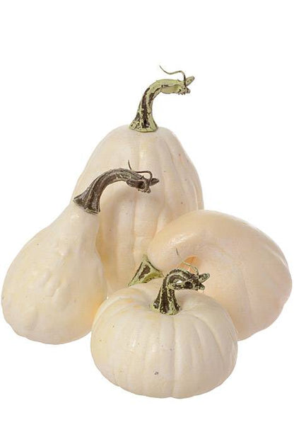 2"-5" Assorted Pumpkin In Bag White Pkg/8
