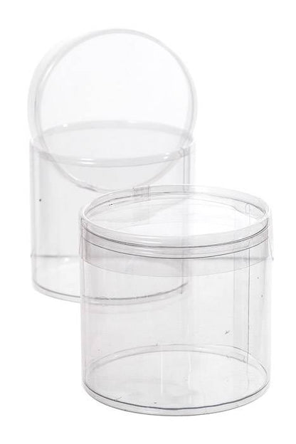 4.5 X 4.5" Plastic Cylinder Clear Pkg/6