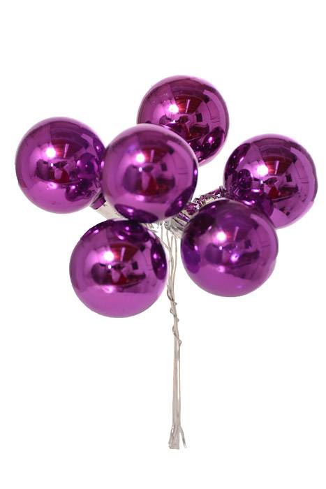 30mm Gloss Glass Ball Ornament Purple Pkg/72