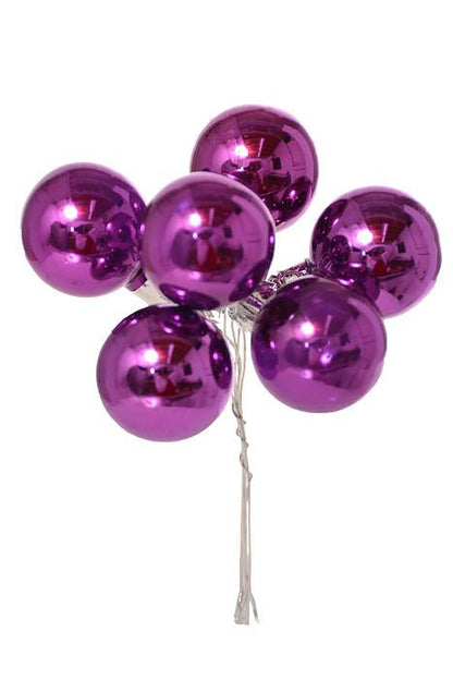30mm Gloss Glass Ball Ornament Purple Pkg/72