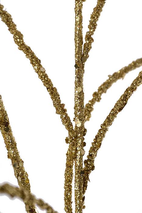 36" Twig Glitter Spray Gold