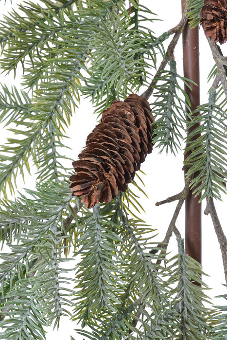 45" Fir Pine W/Cones Garland Green