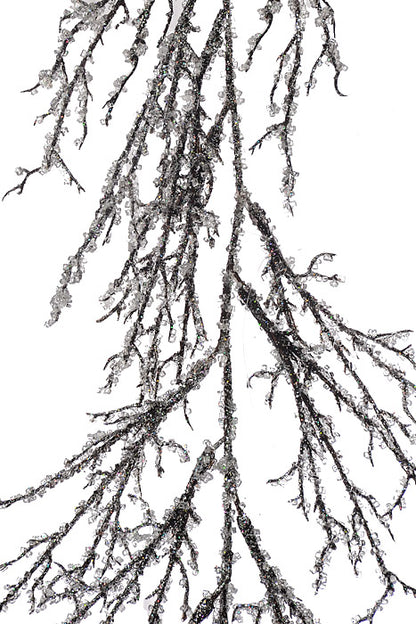 6.3Ft Iced Mini Twig Garland Natural Frosted