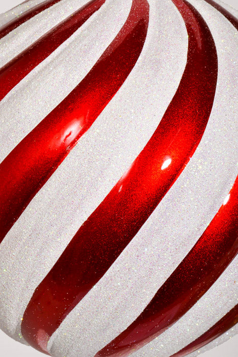 18.5" Candy W/Iridescent Ornament White/Red