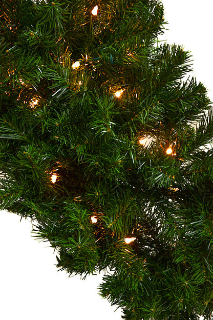 48" Majestic Double Wreath W/100 Smart Lights Green