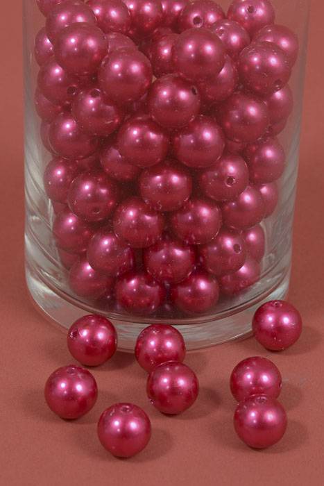 20mm Abs Pearls Raspberry Pkg(500g)