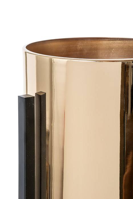 8.5" X 45" Copper Floral Metal Stand Gold/black