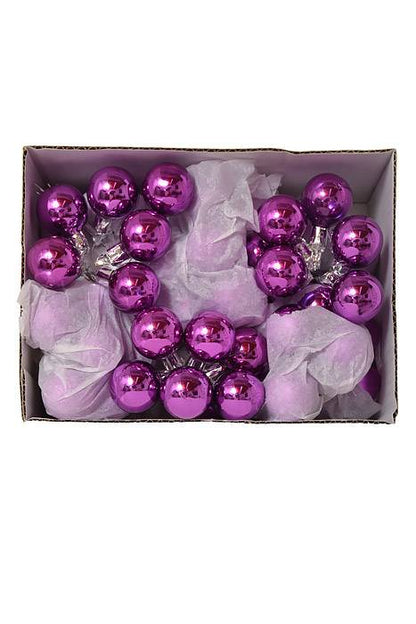 30mm Gloss Glass Ball Ornament Purple Pkg/72