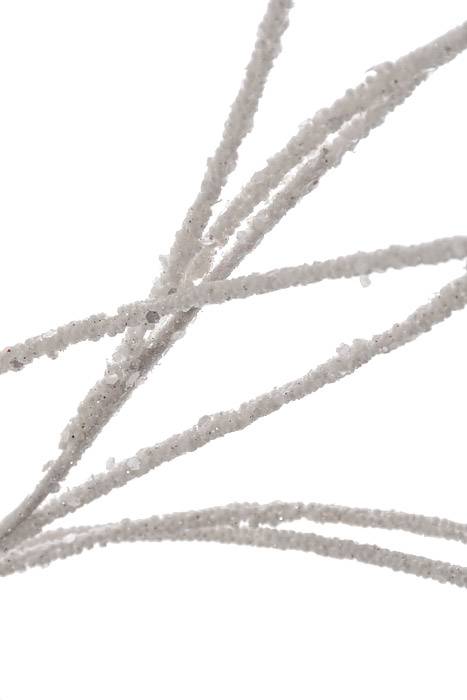 36" Twig Glitter Spray White